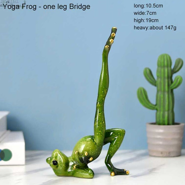 Funny Meditating Yoga Frog Statue - Whimsical Resin Zen Decor for Home, Office, or Garden - 4 Styles