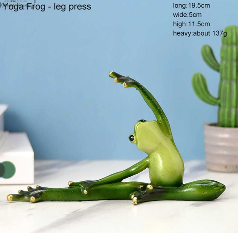 Funny Meditating Yoga Frog Statue - Whimsical Resin Zen Decor for Home, Office, or Garden - 4 Styles