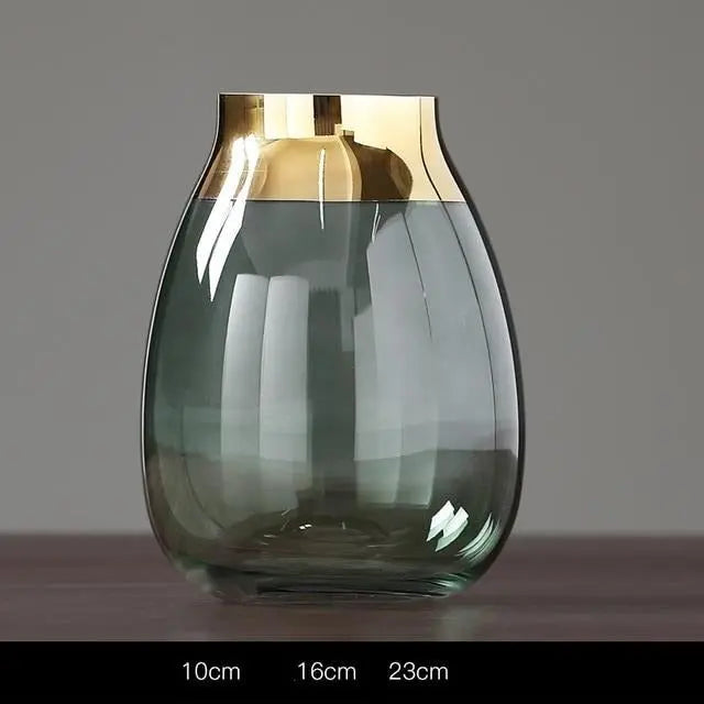 Gold Foil Flower Vase