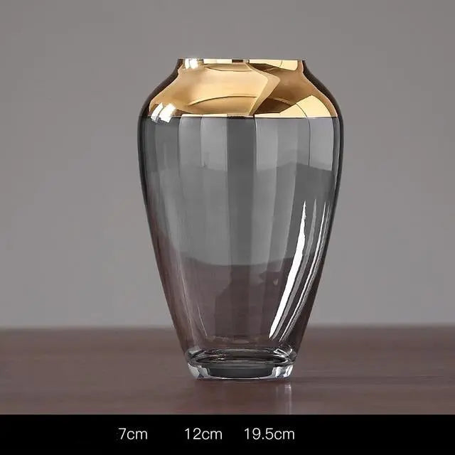 Gold Foil Flower Vase