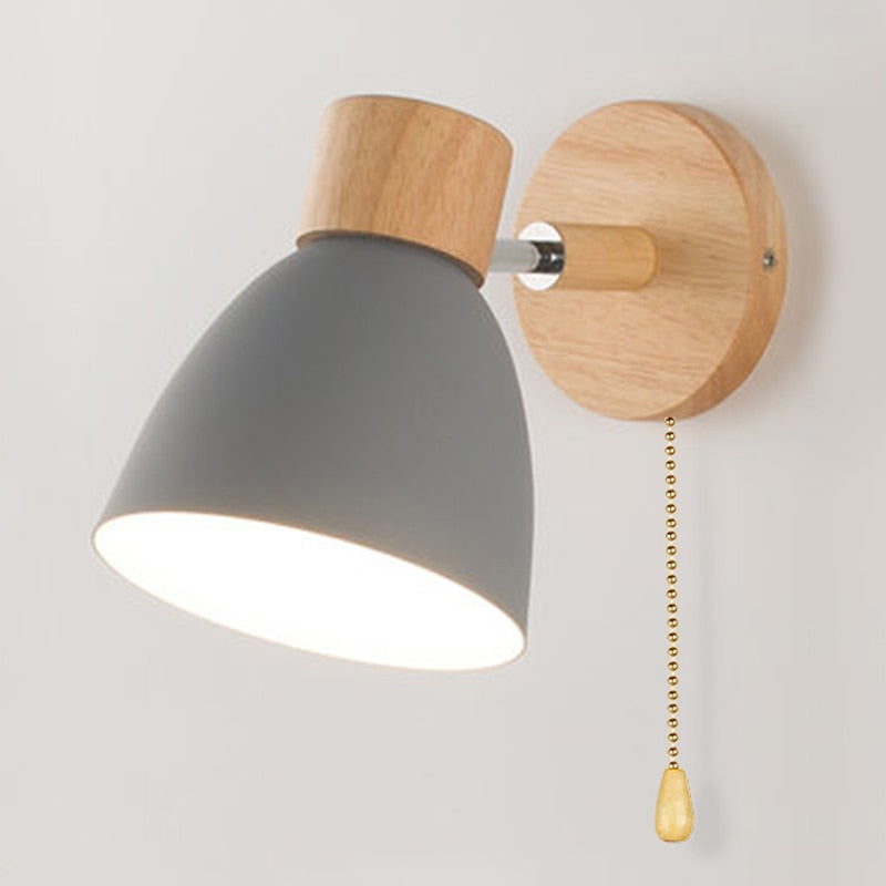 Minimalist Linear Wooden Wall Lamp