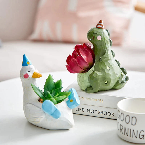 Cute Animal Flower Pots for Succulents: Charming Home Décor Delights