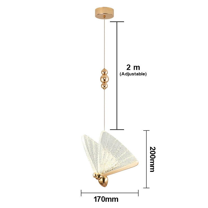 Industrial Modern Ceiling Butterfly Pendant Light