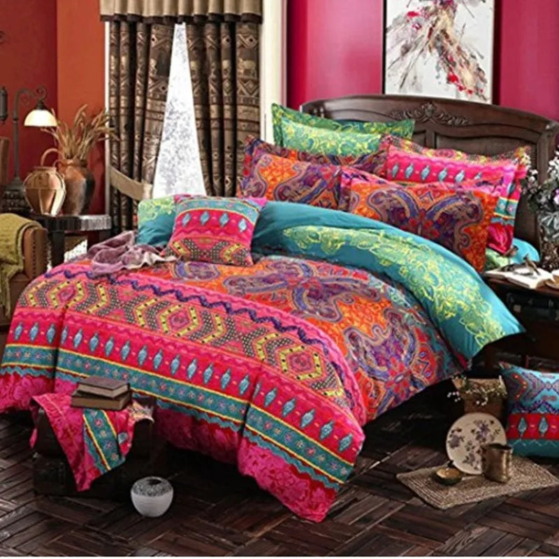 Bohemian Bliss: 3D Mandala Bedding Set for Winter Elegance