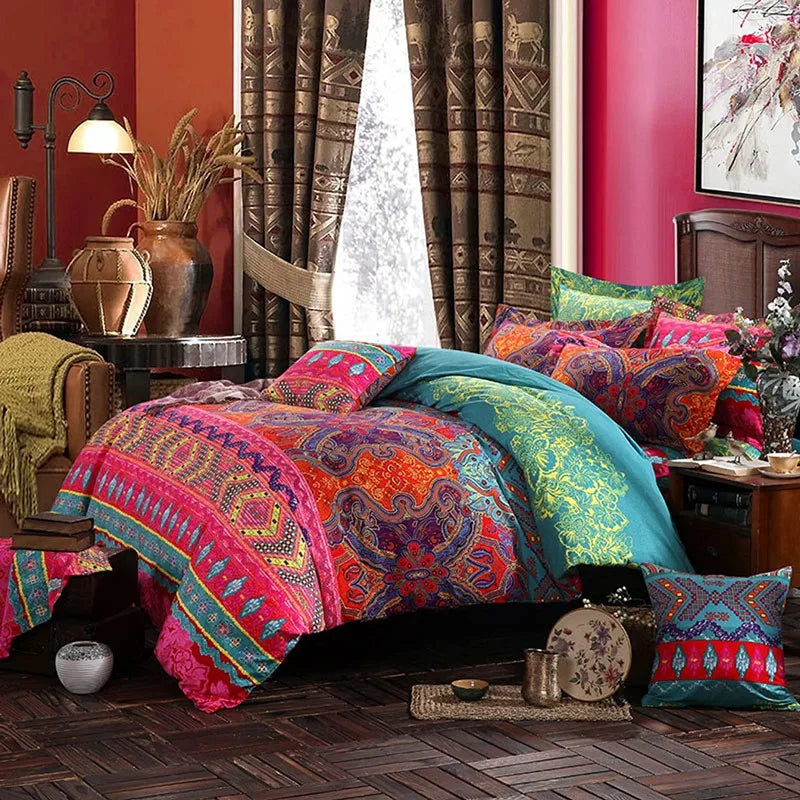 Bohemian Bliss: 3D Mandala Bedding Set for Winter Elegance