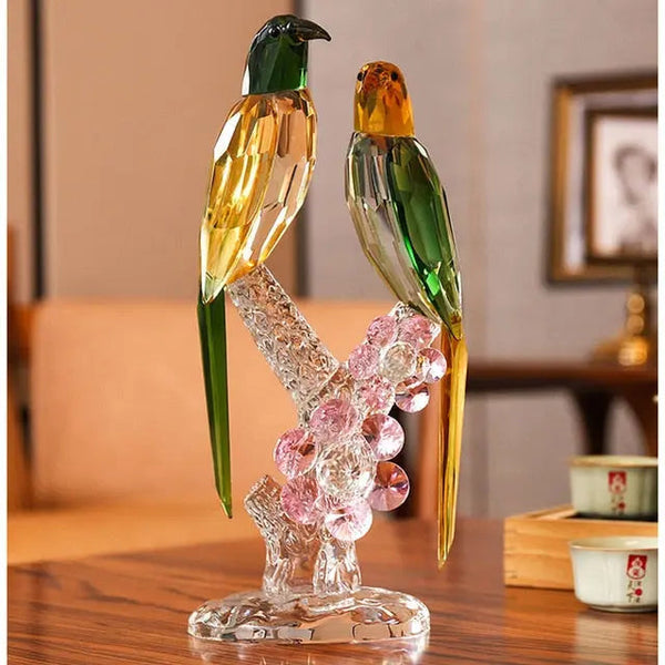 Handmade Crystal Bird Figurine