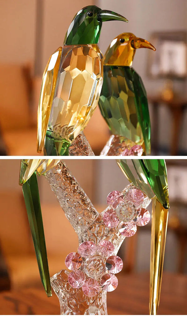 Handmade Crystal Bird Figurine