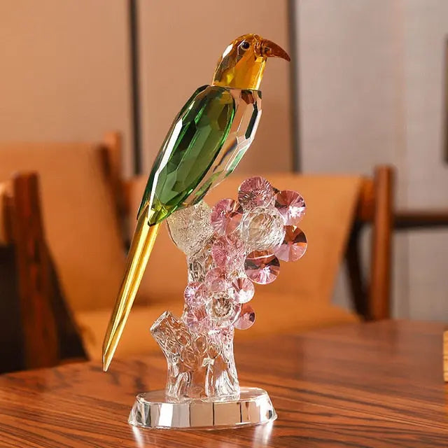 Handmade Crystal Bird Figurine