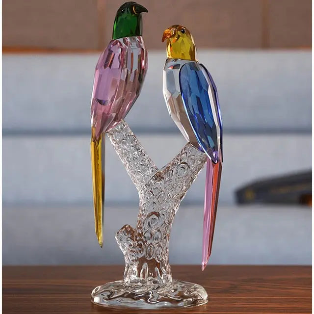 Handmade Crystal Bird Figurine