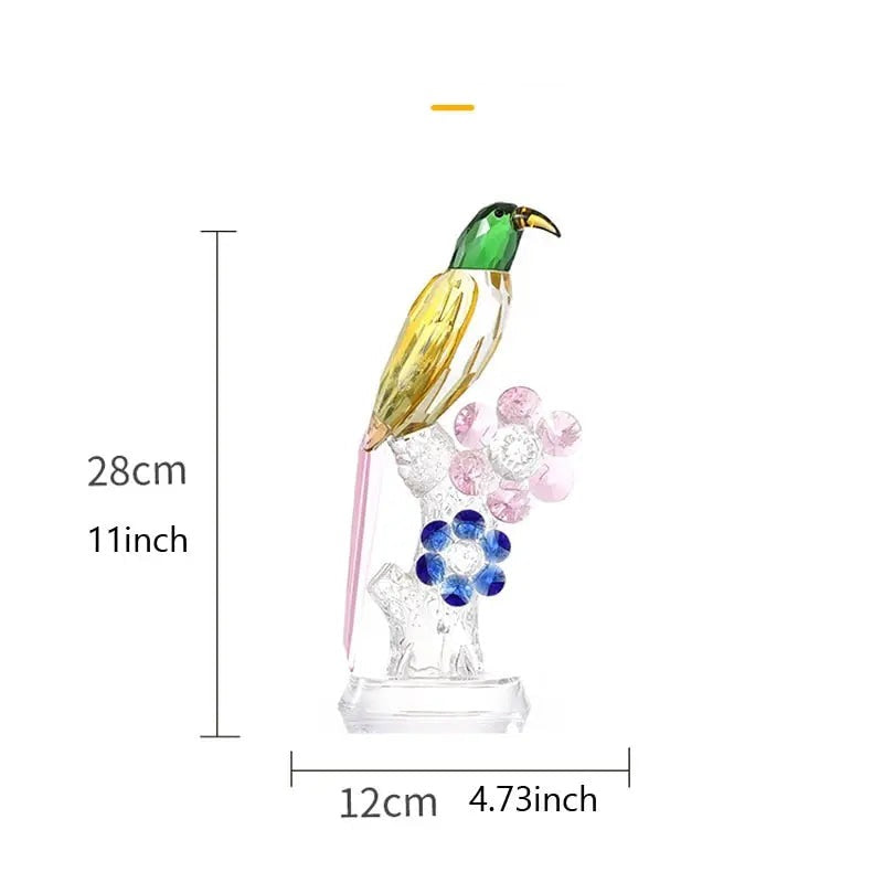 Handmade Crystal Bird Figurine