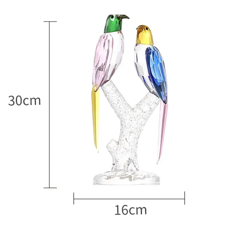 Handmade Crystal Bird Figurine