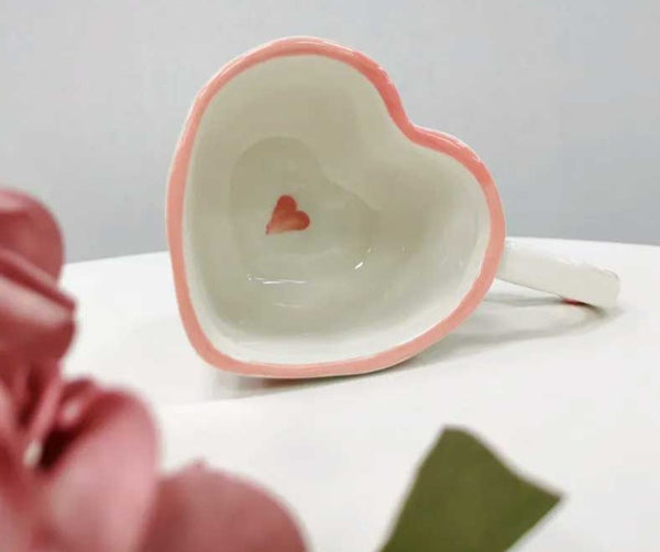 Handmade Ceramic Heart Shaped Mug