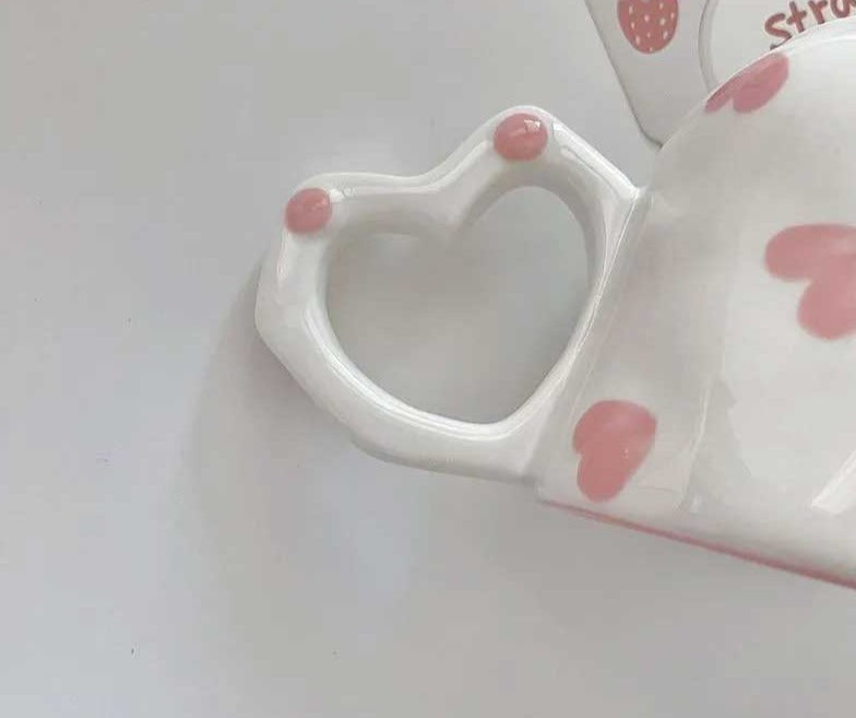 Handmade Ceramic Heart Shaped Mug