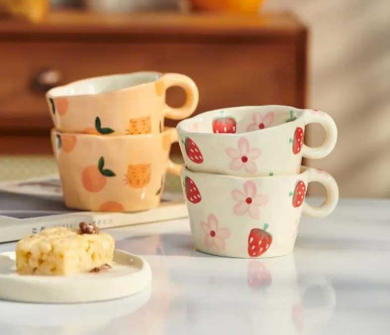 Handmade Cute Ceramic Strawberry Mug