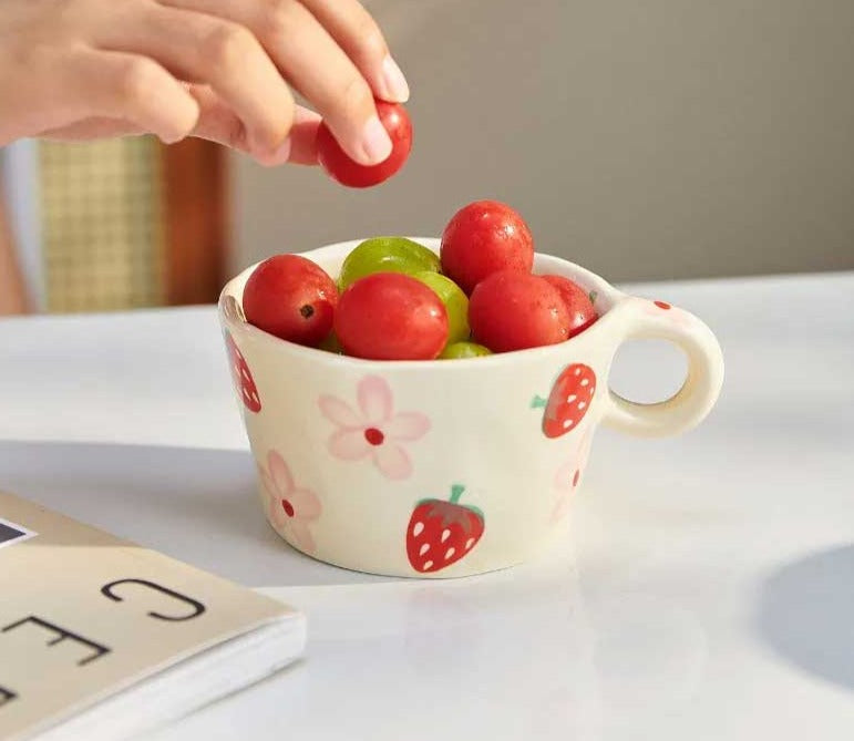 Handmade Cute Ceramic Strawberry Mug