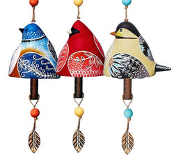 Handmade Resin Cardinals Bird Wind Chimes