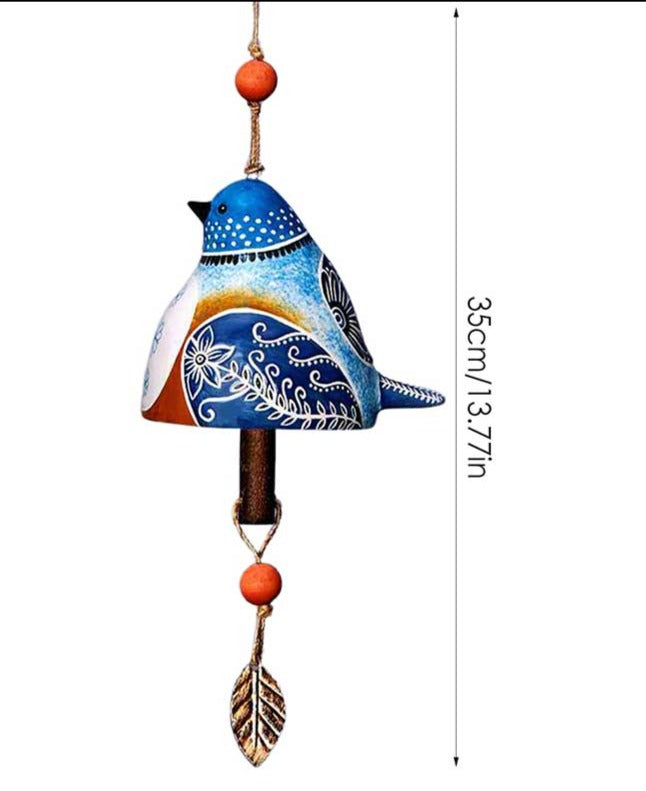 Handmade Resin Cardinals Bird Wind Chimes