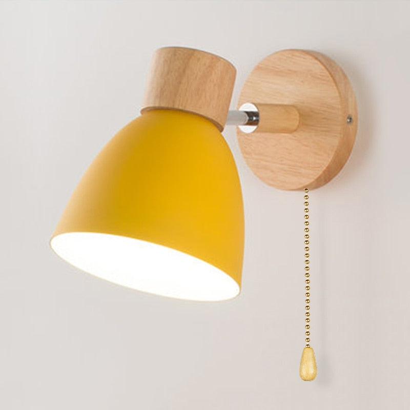 Minimalist Linear Wooden Wall Lamp