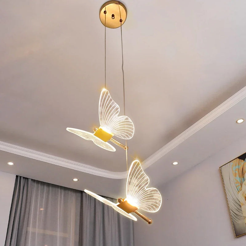 FlutterGlow - LED butterfly pendant lights