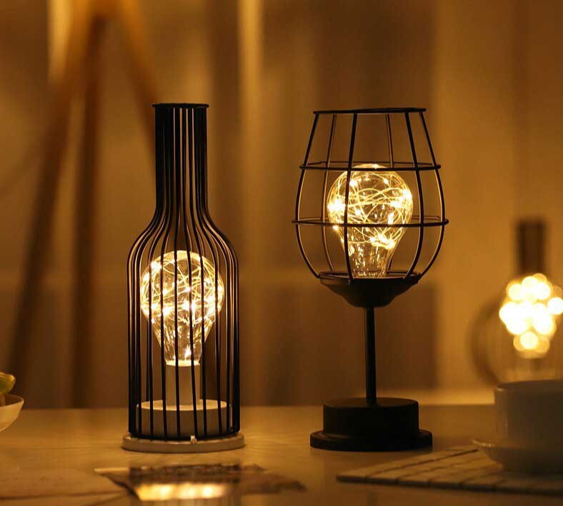 Lampe de Chevet Industriel Noir