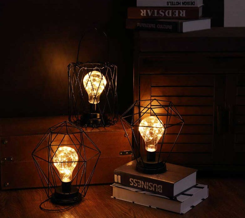 Lampe de Chevet Industriel Noir