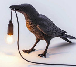 Lucky Black Crow Raven Bird Lamp Night Light