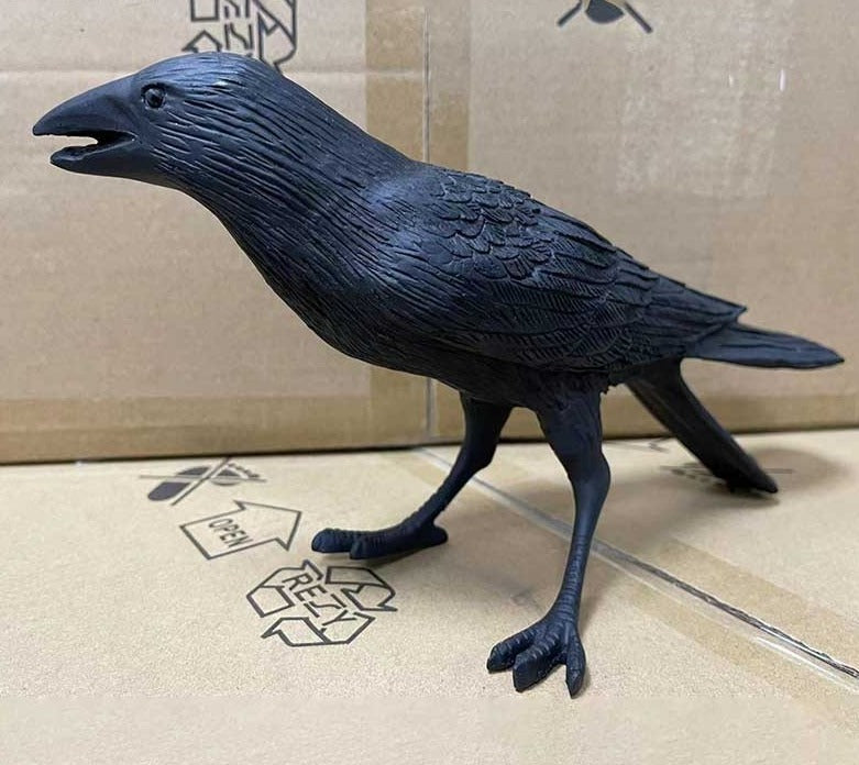 Lucky Black Crow Raven Bird Lamp Night Light