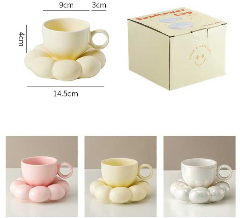 Minimalist Pastel Ceramic Cloud Mug Set