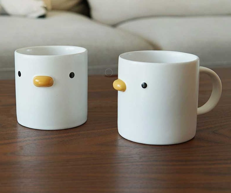 Minimalist Cute Ceramic Duck Mug