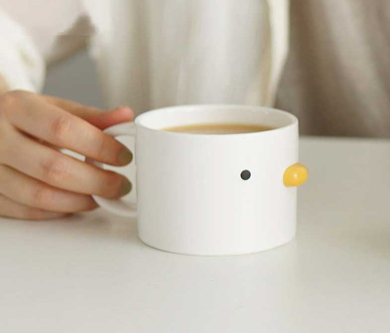 Minimalist Cute Ceramic Duck Mug