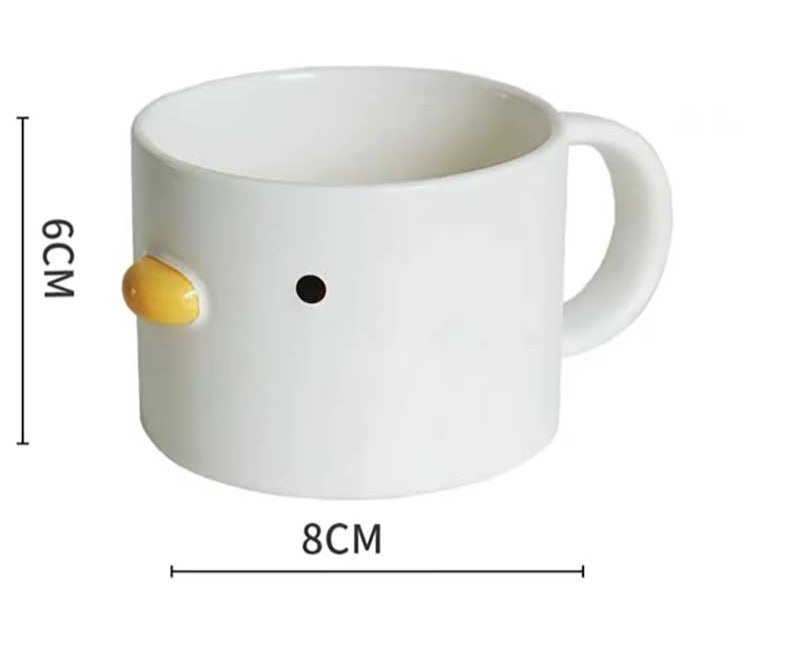 Minimalist Cute Ceramic Duck Mug