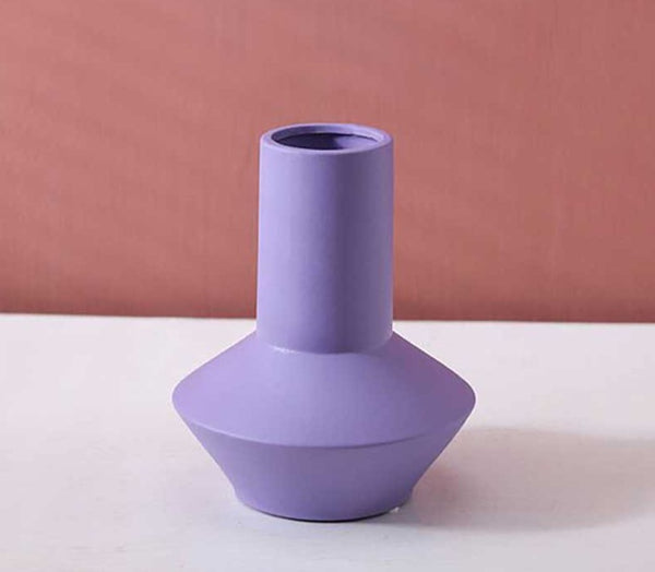 Minimalist Hand Painted Ceramic Abstract Vase