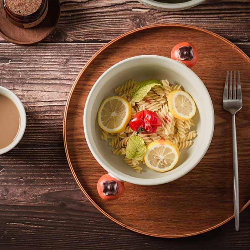 Minimalist Japanese Ceramic Salad Bowl