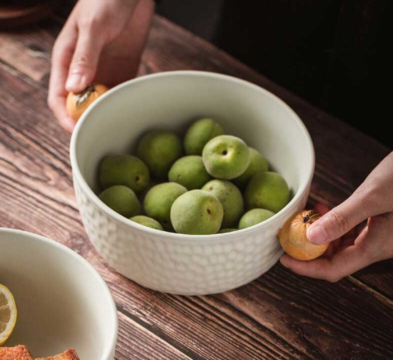 Minimalist Japanese Ceramic Salad Bowl