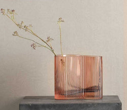 Minimalist Ripple Abstract Glass Vase