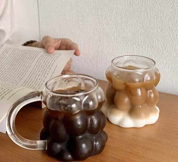 Minimalist Transparent Grape Glass Bubble Mug