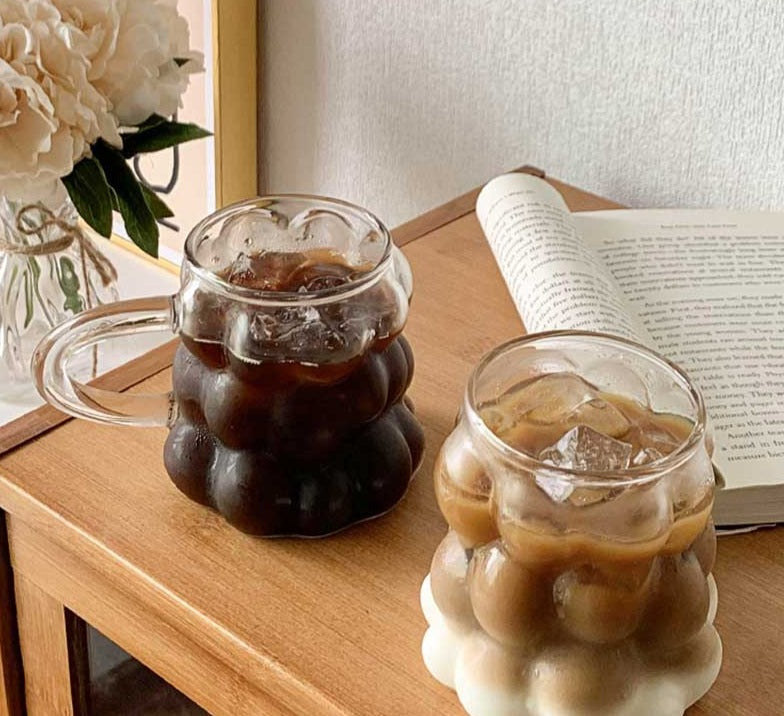 Minimalist Transparent Grape Glass Bubble Mug