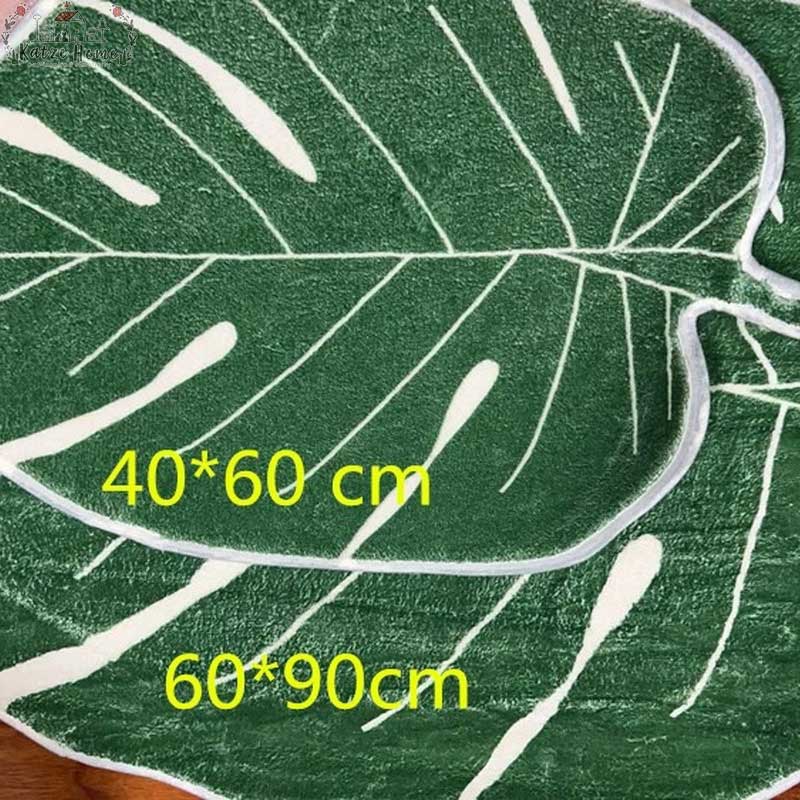 Minimalist Tufted Area Monstera Leaf Rug