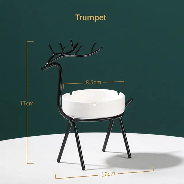 Modern Deer Ceramic Ashtray