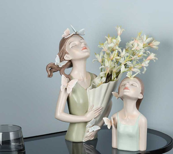 Nordic Butterfly Girl Model Vase