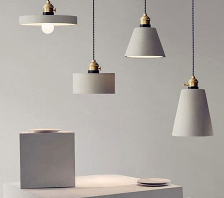 Nordic Modern Grey Cement Pendant Light