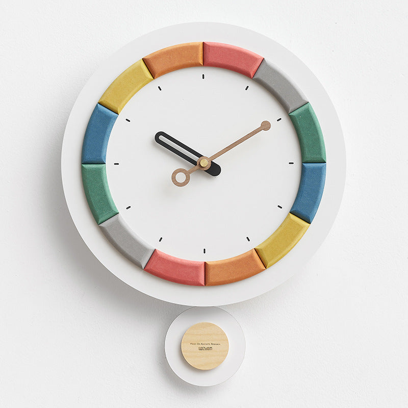 Adorable Nordic Silent Pendulum Wall Clock – Eco-Friendly Decorative Clock for Home Decor