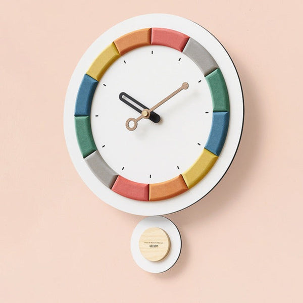 Adorable Nordic Silent Pendulum Wall Clock – Eco-Friendly Decorative Clock for Home Decor