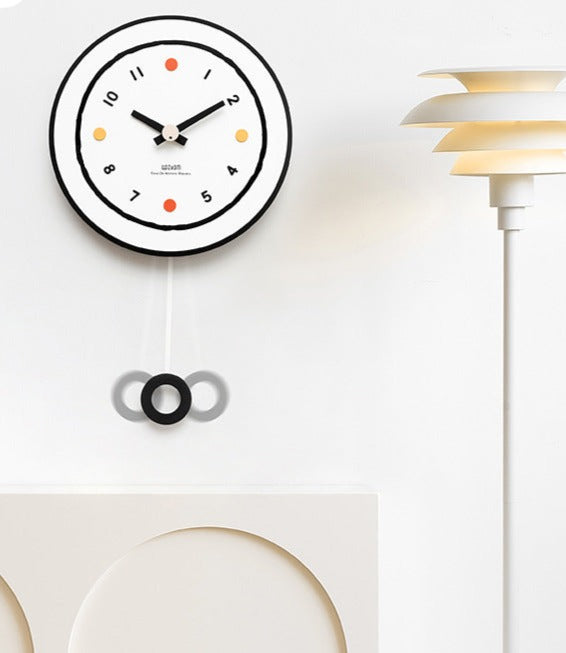 Minimalist Pendulum Silent Wall Clock – Modern Living Room Decor, Eco-Friendly Design, 36 cm (14.17 in) x 60 cm (23.62 in)| Battery-Powered