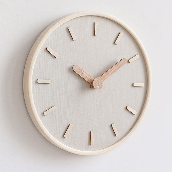 Analogue Round Wooden Wall Clock – Silent, Sophisticated Decor for Home & Office