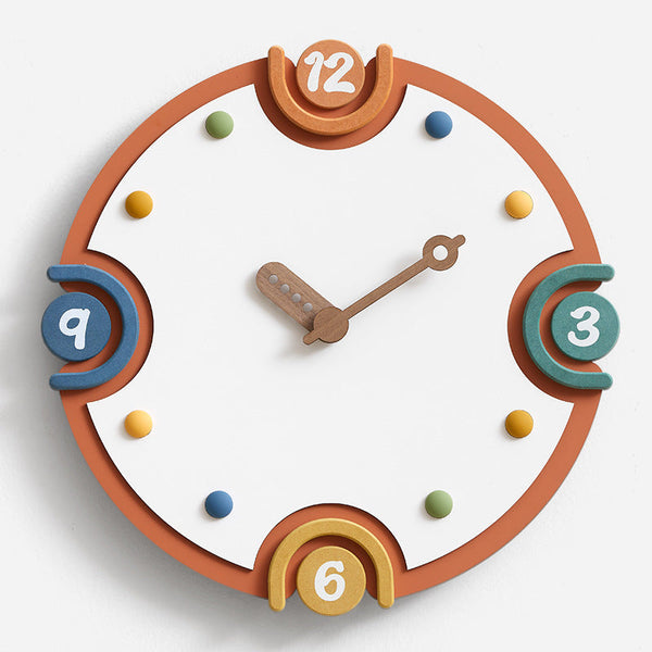 Minimalist Silent Wall Clock for Kids Bedroom