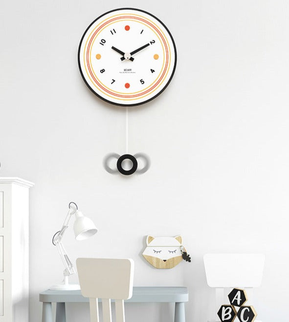 Minimalist Pendulum Silent Wall Clock – Modern Living Room Decor, Eco-Friendly Design, 36 cm (14.17 in) x 60 cm (23.62 in)| Battery-Powered