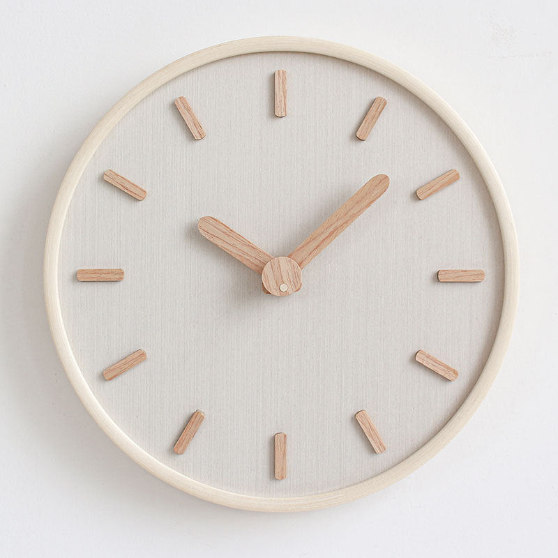 Analogue Round Wooden Wall Clock – Silent, Sophisticated Decor for Home & Office