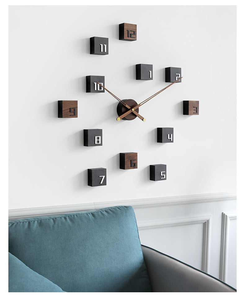 Nordic 3D Silent Wall Clock – Eco-Friendly, Modern Design for Living Rooms