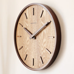 Minimalistic Silent Wooden Wall Clock - 12-Inch, Elegant Quartz Design